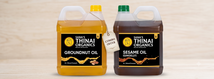 Groundnut Oil 2L+Sesame Oil 2L Combo