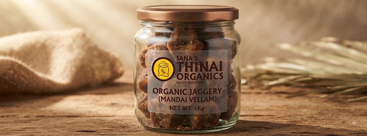 Thinai'S Organic Jaggery / Mandai Vellam (1kg)