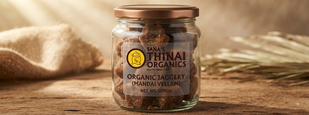 Thinai'S Organic Jaggery / Mandai Vellam (500g)
