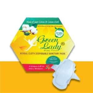 Green Lady Premium Organic Biodegradable Herbal Sanitary Napkin - 6 Pads