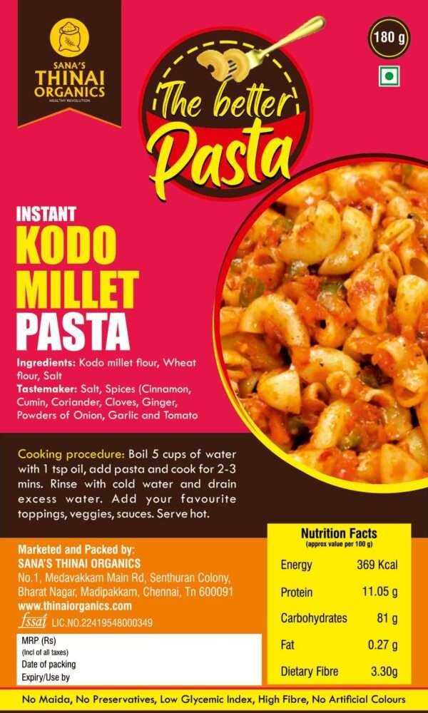 Thinai's Better Pasta - Kodo Millet Flavour