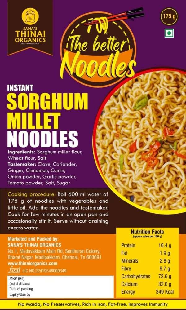 Thinai's Better Noodles - Sorghum Millet Flavour