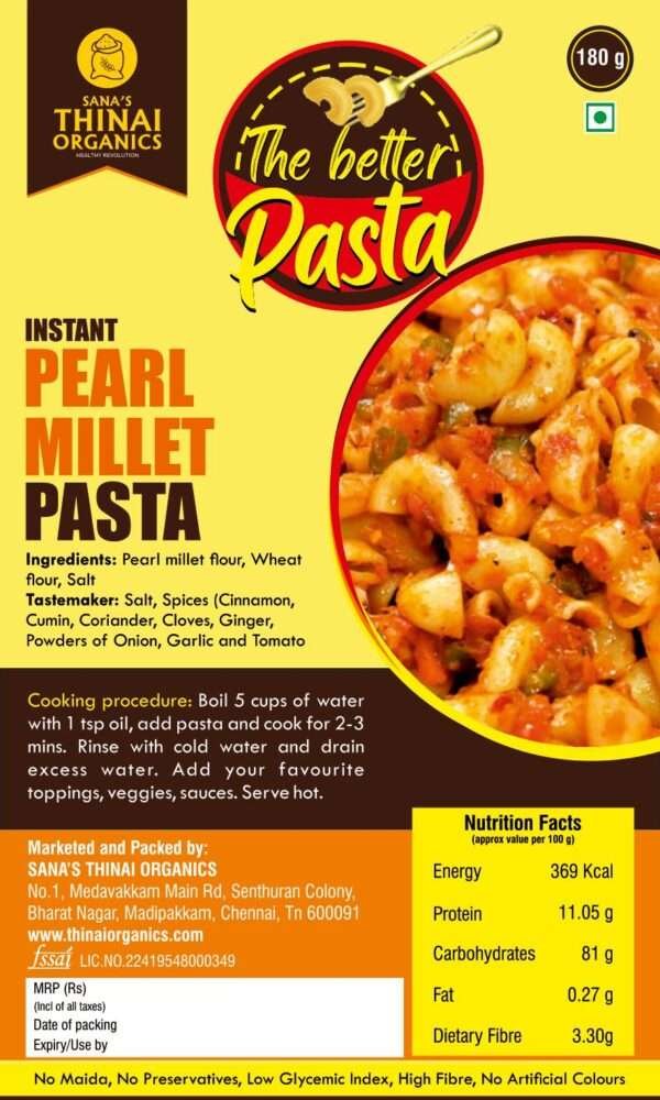 Thinai's Better Pasta - Pearl Millet Flavour