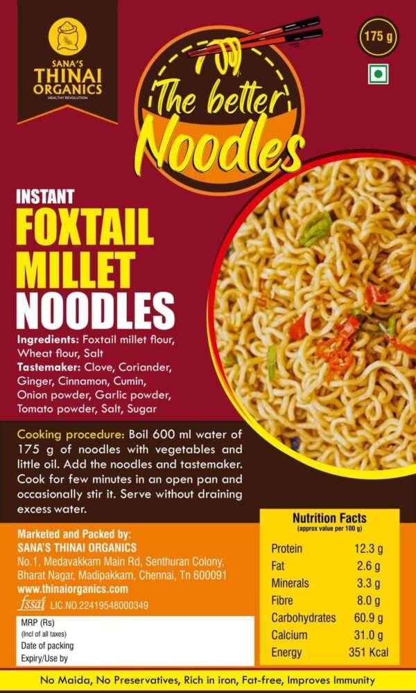 Thinai's Better Noodles - Foxtail Millet Flavour