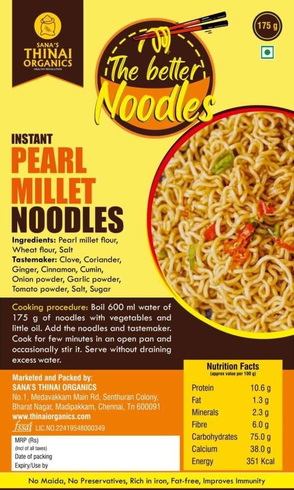 Thinai's Better Noodles - Pearl Millet Flavour