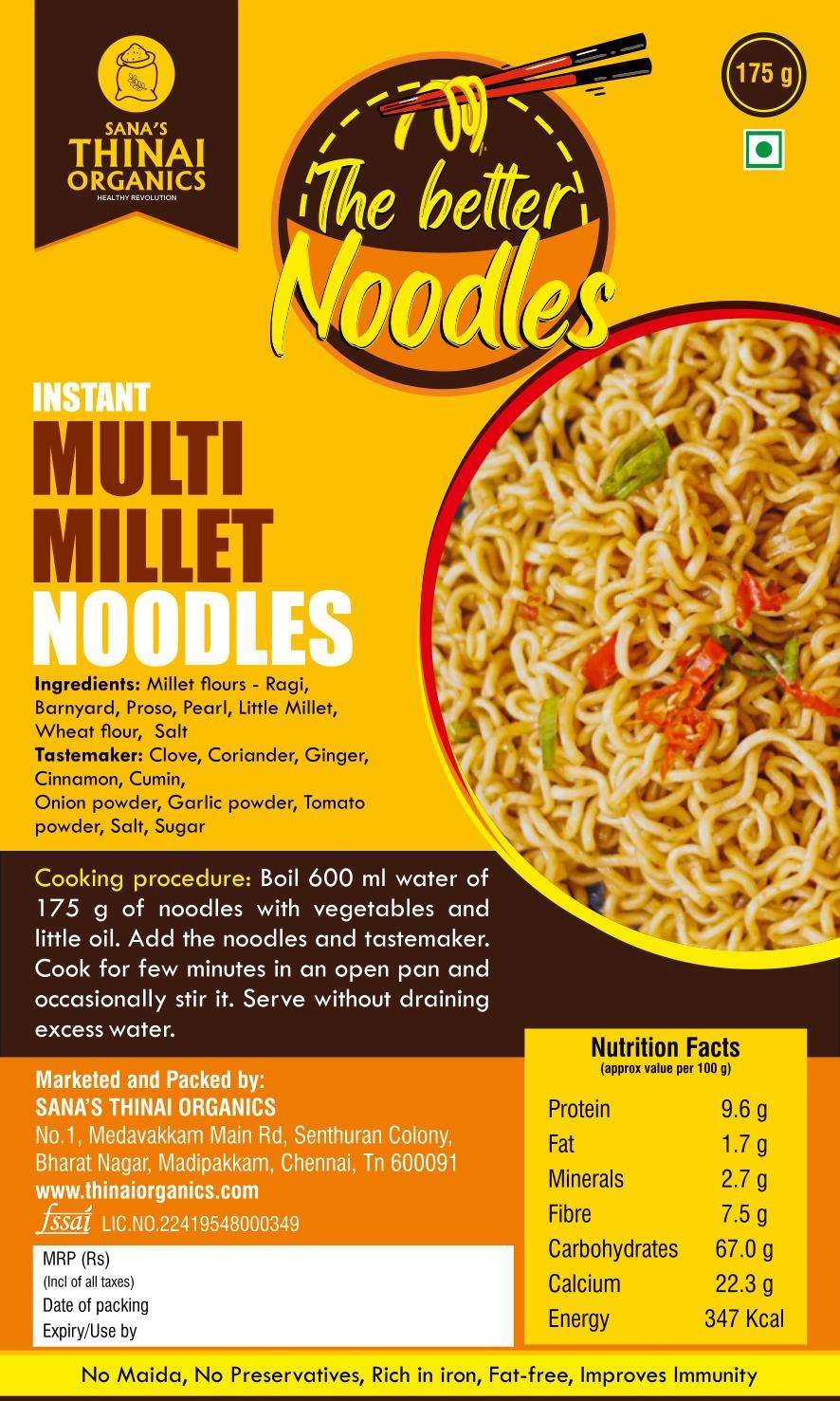 Thinai's Better Noodles - Multi Millet Flavour